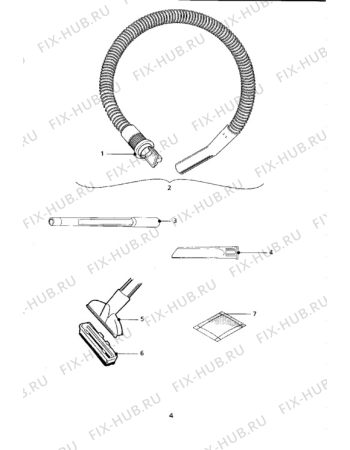 Взрыв-схема пылесоса Electrolux Z1261 - Схема узла Hose