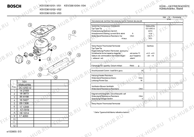 Взрыв-схема холодильника Bosch KSV33610 - Схема узла 03