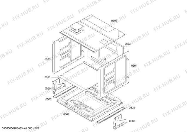 Схема №4 HBCKBA15 с изображением Цоколь для духового шкафа Bosch 00428309