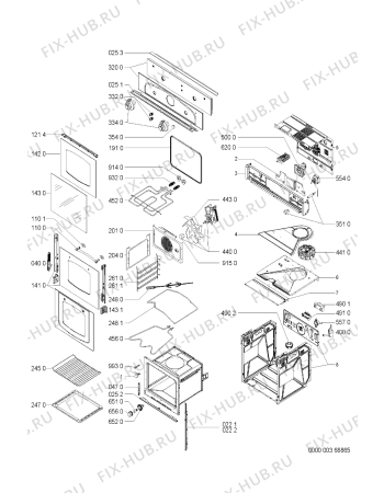 Схема №1 AKP 292/IX с изображением Дверца для плиты (духовки) Whirlpool 481245240036