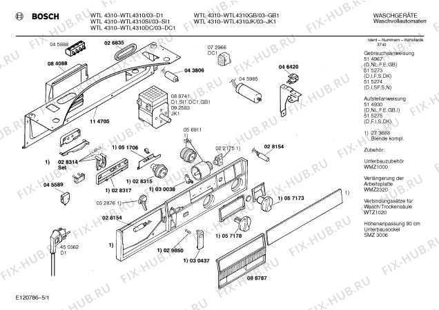 Схема №1 WTL4310 с изображением Инструкция по эксплуатации для сушилки Bosch 00515273