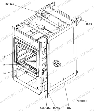 Взрыв-схема плиты (духовки) Zanussi ZCG553GX1 - Схема узла Section 1