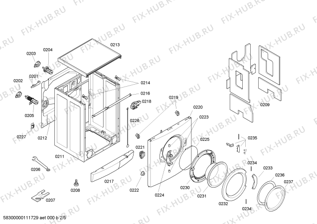 Схема №2 WIQ1633EU serie IQ 1633 с изображением Силовой модуль для стиралки Siemens 00496997