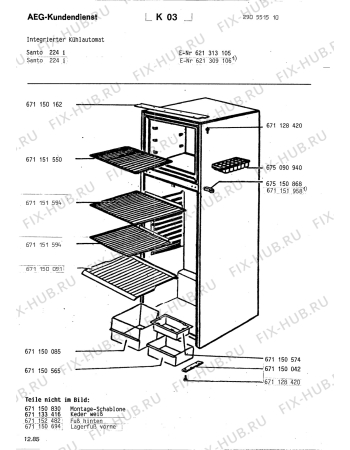 Взрыв-схема холодильника Aeg SIEHE 621311106 F - Схема узла Section1