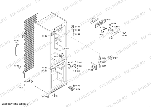 Схема №4 KGN39V63 с изображением Дверь морозильной камеры для холодильника Bosch 00477231