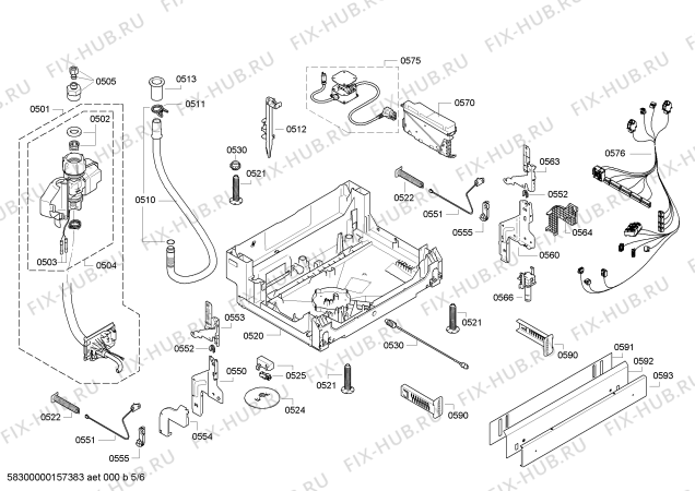 Схема №4 SHX8ER55UC с изображением Передняя панель для посудомойки Bosch 00706012