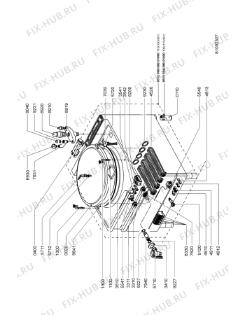Схема №1 AGB 392/WP с изображением Клавиша для духового шкафа Whirlpool 483286009459