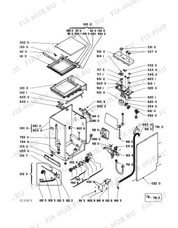 Схема №2 AWG 434/WP с изображением Обшивка для стиралки Whirlpool 481945328185