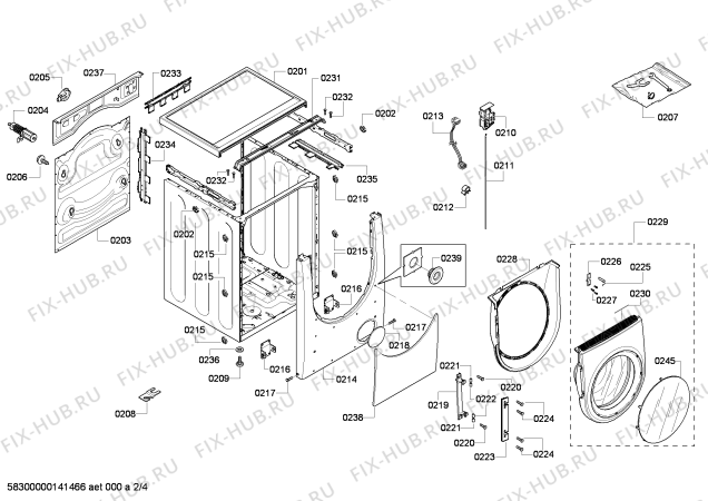 Схема №2 WBB24752EU с изображением Дисплейный модуль для стиральной машины Bosch 00615695