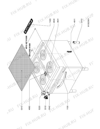 Схема №1 AGB 503/WP с изображением Втулка для электропечи Whirlpool 483286000416