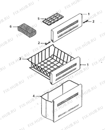 Взрыв-схема холодильника Quelle QF3E (0C) - Схема узла Furniture