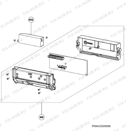 Взрыв-схема вытяжки Aeg Electrolux X69453MV02 - Схема узла Section 4