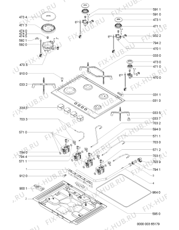 Схема №2 AKT 771/IX с изображением Затычка для плиты (духовки) Whirlpool 481244039632