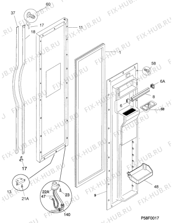 Взрыв-схема стиральной машины Kelvinator KIF26PMEW0 - Схема узла C10 Vestfrost, narrow door