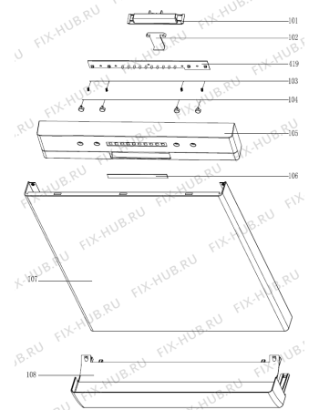 Схема №1 SM630W (367641, WQP12-7205D) с изображением Накладка на панель управления для посудомойки Gorenje 391601