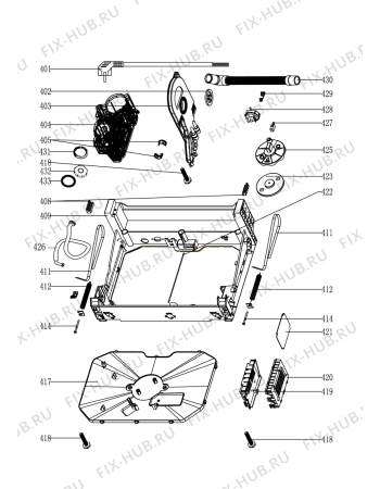Взрыв-схема посудомоечной машины Whirlpool ADGU 862 IX - Схема узла