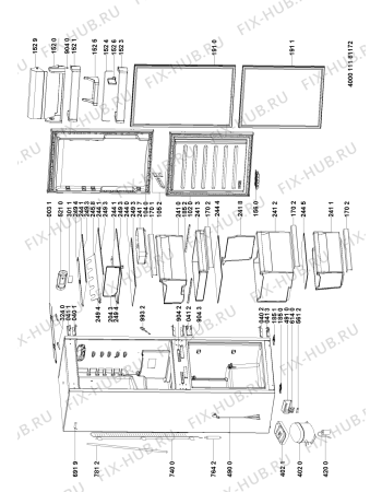 Схема №1 ART 6602/A+ с изображением Монтажный набор для холодильника Whirlpool 481010921736