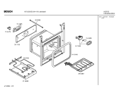 Схема №1 HEV2550EU с изображением Передняя часть корпуса для духового шкафа Bosch 00360453