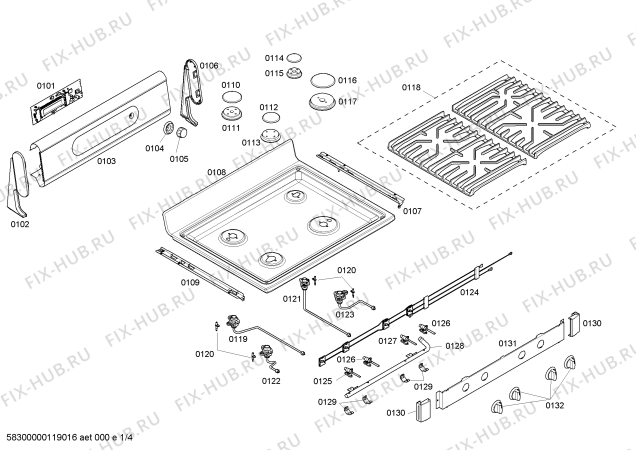 Схема №2 HGS345UC с изображением Клапан для плиты (духовки) Bosch 00492443