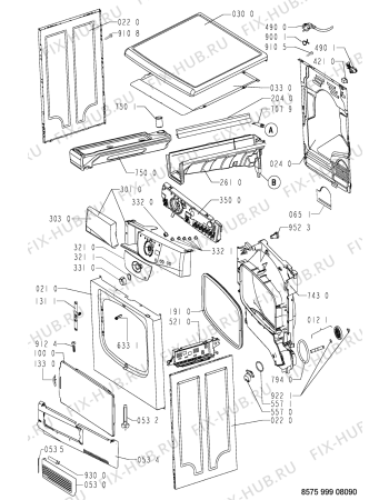 Схема №1 AWZ 9999 с изображением Обшивка для сушилки Whirlpool 481245215016