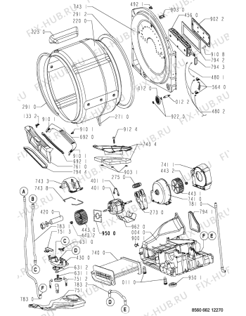 Схема №2 TRKD EXCELLENCE с изображением Обшивка для сушильной машины Whirlpool 481245215921