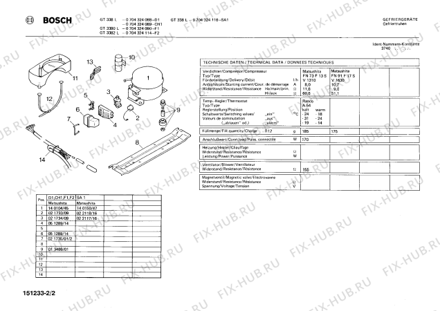 Взрыв-схема холодильника Bosch 0704324088 GT338L - Схема узла 02