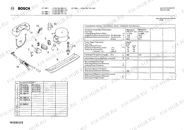 Взрыв-схема холодильника Bosch 0704324089 GT338L - Схема узла 02