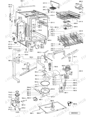 Схема №1 ADP 7870 WH с изображением Обшивка для посудомоечной машины Whirlpool 481245373714