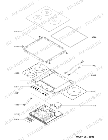 Схема №1 HBI03 (F091805) с изображением Наставление для духового шкафа Indesit C00355475