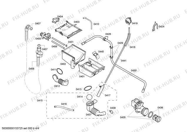 Взрыв-схема стиральной машины Bosch WAE22463AU - Схема узла 04