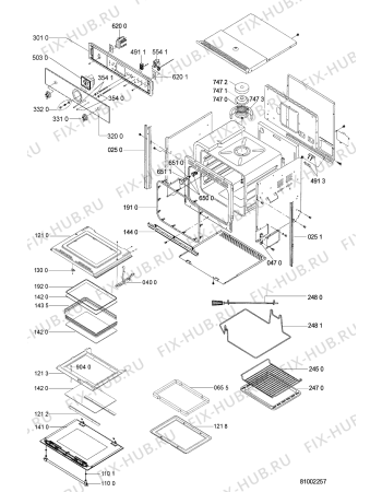 Схема №2 AKP 949 WH с изображением Панель для плиты (духовки) Whirlpool 481245359685