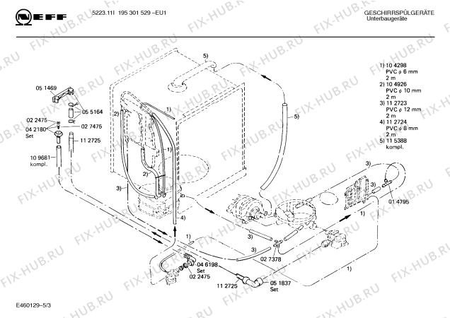Взрыв-схема посудомоечной машины Neff 195301529 5223.11I - Схема узла 03