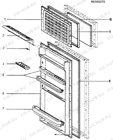 Взрыв-схема холодильника Indesit FRT260 (F011660) - Схема узла