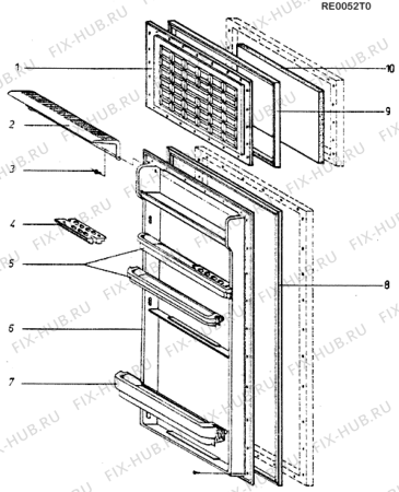 Взрыв-схема холодильника 2I MARCHI FRG5260SLPHILCO (F017372) - Схема узла