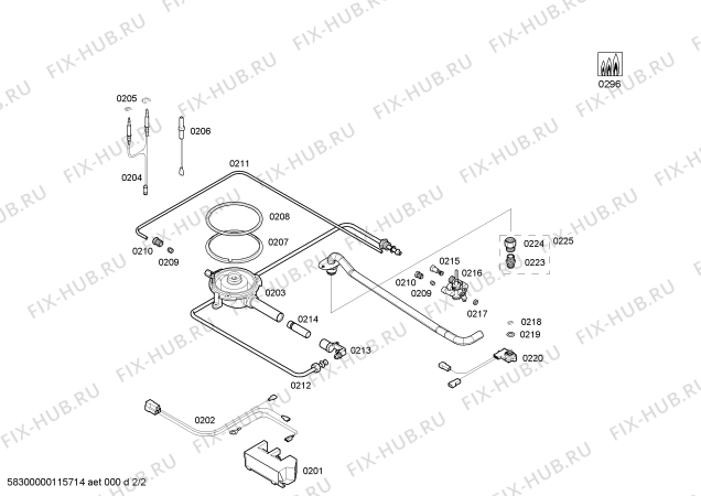 Схема №2 ER511502 с изображением Стеклокерамика для электропечи Siemens 00474786