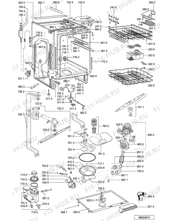 Схема №2 GSIK 6453 IN с изображением Панель для посудомоечной машины Whirlpool 481245371564