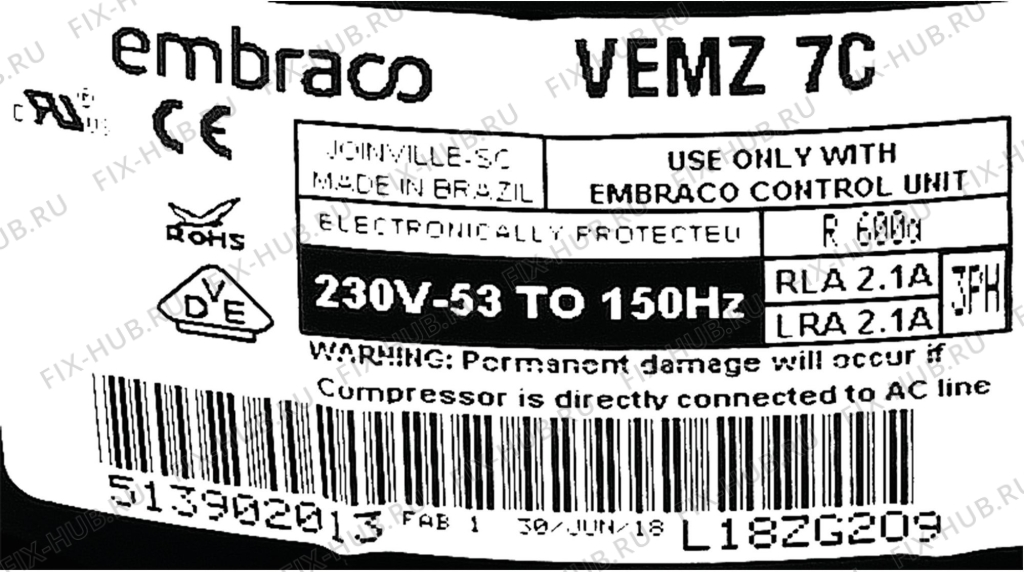 Большое фото - Компрессор для холодильника Bosch 00145332 в гипермаркете Fix-Hub