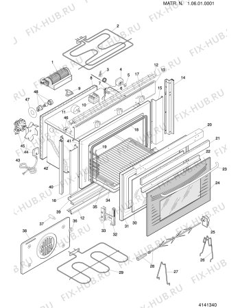 Схема №1 MM10KBK1 (F023855) с изображением Панель для плиты (духовки) Indesit C00085478