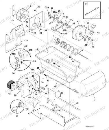 Взрыв-схема холодильника Electrolux ERL6296SK5 - Схема узла Ice container