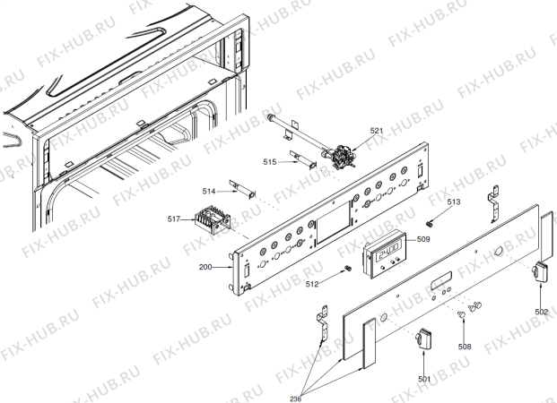 Взрыв-схема плиты (духовки) Gorenje BOG3300AXG (328112, GAS) - Схема узла 04