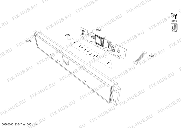 Схема №3 C17UR02N0B с изображением Панель управления для электропечи Bosch 00774509