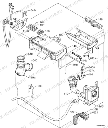 Взрыв-схема стиральной машины Rex RLJ12GO - Схема узла Hydraulic System 272