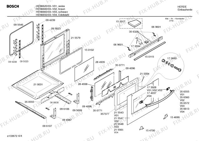Схема №5 HEN6660 S2001 с изображением Инструкция по эксплуатации для плиты (духовки) Bosch 00527600