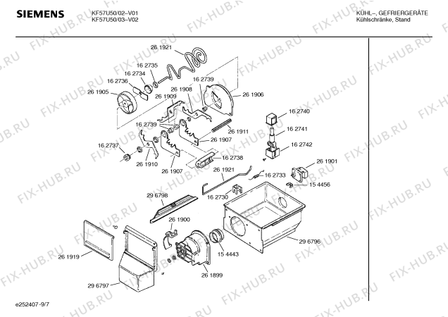 Схема №7 KFU5750 с изображением Инструкция по установке/монтажу для холодильника Siemens 00522403