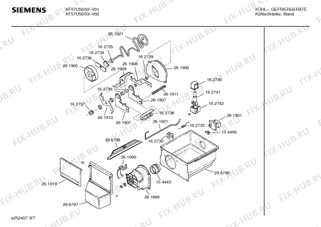 Схема №7 KFU5750 с изображением Направляющая для холодильника Siemens 00296762