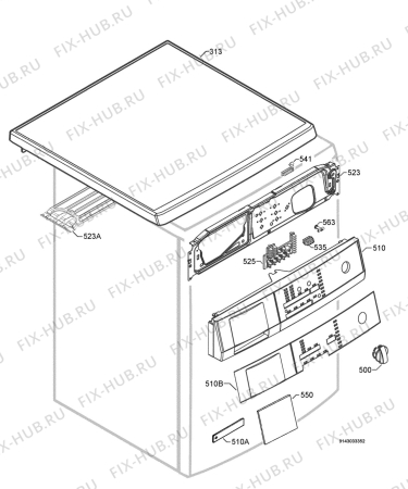 Взрыв-схема стиральной машины Husqvarna Electrolux QW14761 - Схема узла Command panel 037