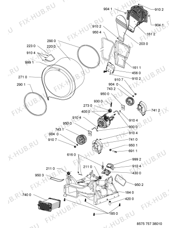 Схема №2 AZB 8570 с изображением Тэн для стиралки Whirlpool 480112101546