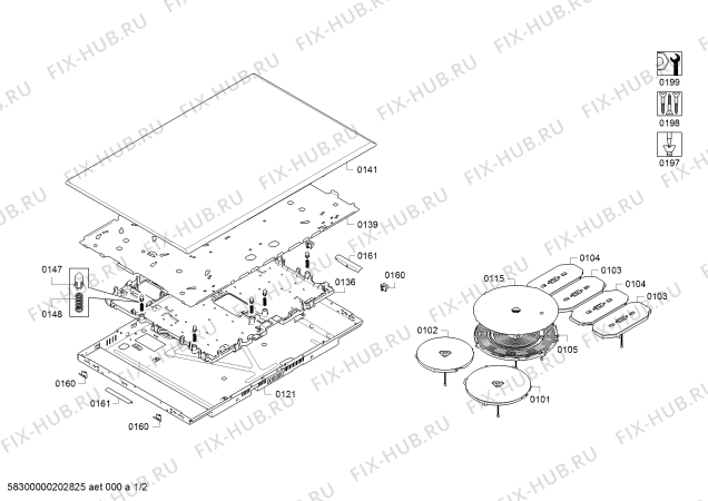 Схема №2 EX851LVC1F с изображением Стеклокерамика для плиты (духовки) Siemens 00716733