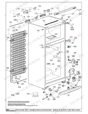 Взрыв-схема холодильника Beko BEKO DSE 41000 (7204848713) - BODY PCT