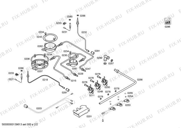 Схема №1 3ETG395N с изображением Варочная панель для духового шкафа Bosch 00683210